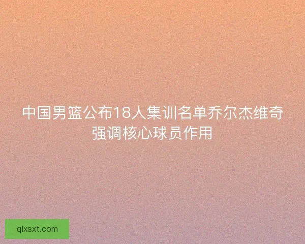 中国男篮公布18人集训名单乔尔杰维奇强调核心球员作用